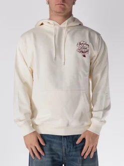 DRÔLE DE MONSIEUR Felpe<FELPA HOODIE SLOGAN VIGNES Bianco, Rosso