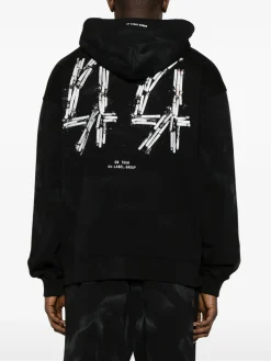 44 LABEL GROUP Felpe<FELPA HOODIE SMOKE Grigio, Nero