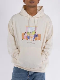 DROLE DE MONSIEUR Felpe<FELPA HOODIE VOYAGE Beige