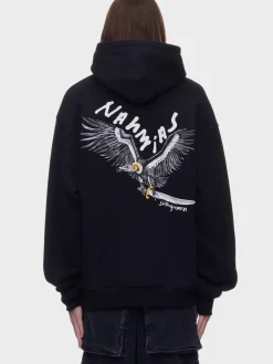 NAHMIAS Felpe<FELPA HOODIE VULTURE Bianco, Nero