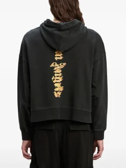 PALM ANGELS Felpe<FELPA HOODY BURNING PALM Giallo, Nero