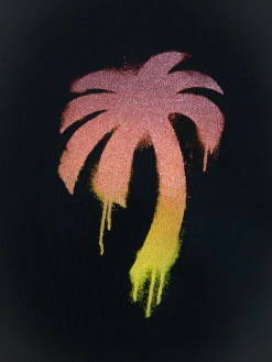 PALM ANGELS Felpe<FELPA I LOVE PA HOODY Bianco, Giallo, Nero, Rosa