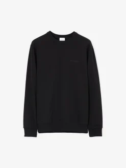 BURBERRY Felpe<FELPA IN COTONE CON EKD CHECK Nero