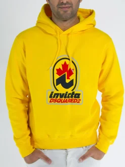 Felpe<FELPA INVICTA COOL CON CAPPUCCIO Giallo, Nero, Rosso