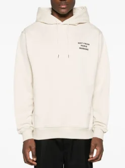 DRÔLE DE MONSIEUR Felpe<FELPA LE HOODIE SLOGAN Bianco