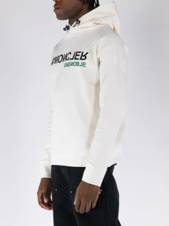 MONCLER GRENOBLE Felpe<FELPA LOGO Bianco, Nero