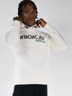 MONCLER GRENOBLE Felpe<FELPA LOGO Bianco, Nero