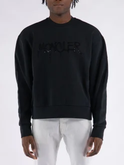 MONCLER Felpe<FELPA LOGO Nero