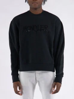 MONCLER Felpe<FELPA LOGO Nero