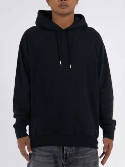 POP TRADING COMPANY Felpe<FELPA LOGO CON CAPPUCCIO Nero