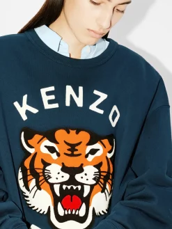 KENZO Felpe<FELPA LUCKY TIGER UNISEX Arancione, Blu