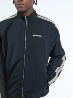 PALM ANGELS Felpe<FELPA NYLON TRACK Nero