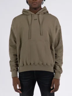 OFF-WHITE Felpe<FELPA OF STITCH SLIM Beige