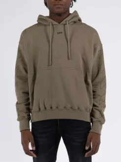 OFF-WHITE Felpe<FELPA OF STITCH SLIM Beige