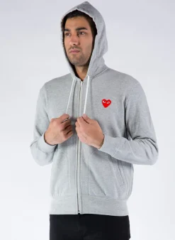 Felpe<FELPA PLAY ZIPPED HOODED Grigio
