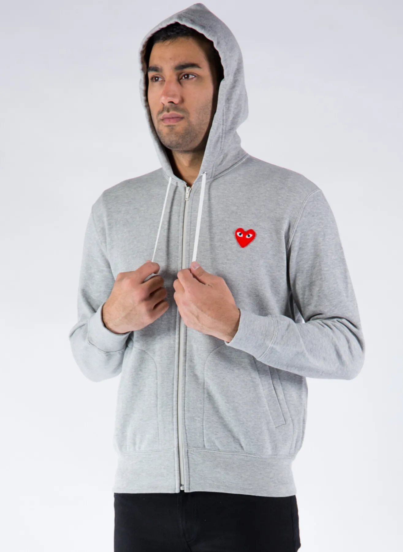 Felpe<FELPA PLAY ZIPPED HOODED Grigio