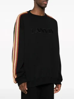LANVIN Felpe<FELPA SIDE CURB OVERSIZED Nero