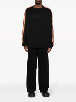LANVIN Felpe<FELPA SIDE CURB OVERSIZED Nero