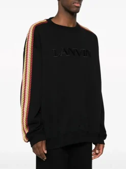 LANVIN Felpe<FELPA SIDE CURB OVERSIZED Nero