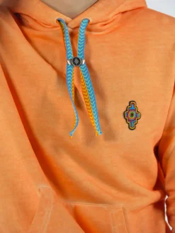 MARCELO BURLON Felpe<FELPA SUNSET CROSS Arancione, Azzurro