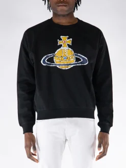 VIVIENNE WESTWOOD Felpe<FELPA TIME MACHINE RAGLAN Giallo, Nero