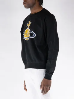 VIVIENNE WESTWOOD Felpe<FELPA TIME MACHINE RAGLAN Giallo, Nero