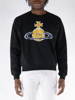 VIVIENNE WESTWOOD Felpe<FELPA TIME MACHINE RAGLAN Giallo, Nero