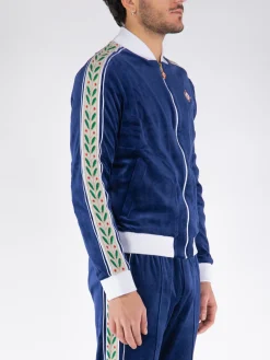 CASABLANCA Felpe<FELPA VELOUR LAUREL Bianco, Blu