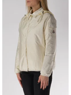 MONCLER Camicie<GIACCA A CAMICIA CON COLLETTO BUTTON DOWN Bianco