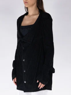 JUNYA WATANABE Giacche<GIACCA A COSTE Nero