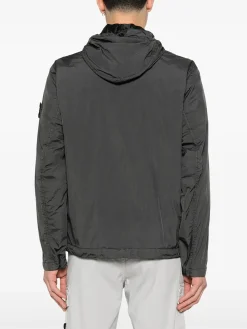STONE ISLAND Giacche<GIACCA A VENTO CRINKLE REPS R-NY ANTIPIOGGIA Bianco, Grigio, Nero