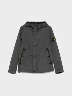 STONE ISLAND Giacche<GIACCA A VENTO CRINKLE REPS R-NY ANTIPIOGGIA Bianco, Grigio, Nero