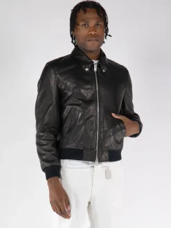 COVERT Giacche<GIACCA BIKER Nero