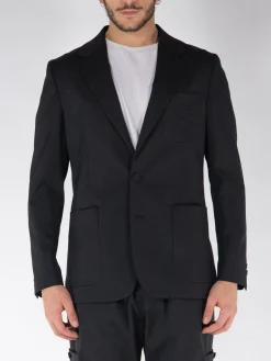 PALM ANGELS Giacche<GIACCA BLAZER MONOGRAM Nero