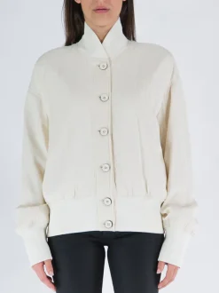 JIL SANDER Giacche<GIACCA BOMBER Bianco