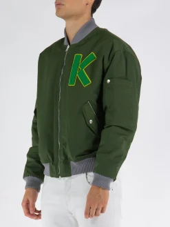 KENZO Giacche<GIACCA BOMBER VARSITY Giallo, Grigio, Verde