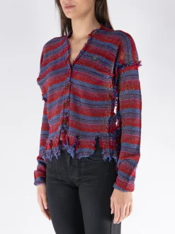 VIVIENNE WESTWOOD Giacche<GIACCA BROKEN STITCH Blu, Nero, Viola