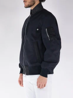 SACAI Giacche<GIACCA CHALK STRIPE BLOUSON Bianco, Blu