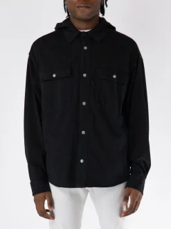 PALM ANGELS Giacche<GIACCA CLASSIC LOGO HOODED Nero