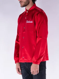 NAHMIAS Giacche<GIACCA COACH IN SETA MIRACLE ACADEMY Bianco, Rosso