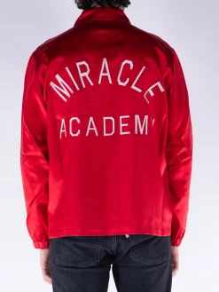 NAHMIAS Giacche<GIACCA COACH IN SETA MIRACLE ACADEMY Bianco, Rosso