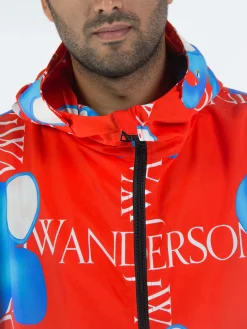 JW ANDERSON Giacche<GIACCA CON MOTIVO ELEFANTE Azzurro, Bianco, Nero, Rosso