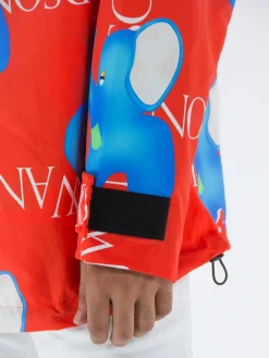 JW ANDERSON Giacche<GIACCA CON MOTIVO ELEFANTE Azzurro, Bianco, Nero, Rosso
