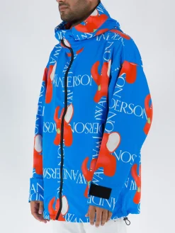 JW ANDERSON Giacche<GIACCA CON MOTIVO ELEFANTE Azzurro, Bianco, Nero, Rosso