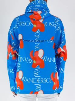 JW ANDERSON Giacche<GIACCA CON MOTIVO ELEFANTE Azzurro, Bianco, Nero, Rosso
