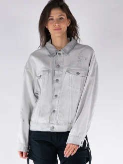 MM6 MAISON MARGIELA Giacche<GIACCA DENIM Grigio