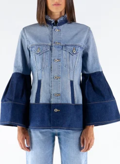 Giacche<GIACCA DENIM Azzurro