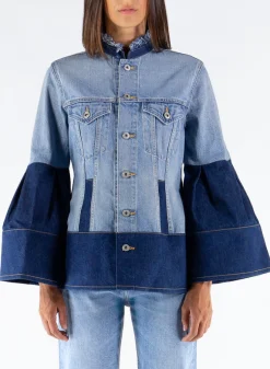 Giacche<GIACCA DENIM Azzurro