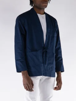 UNIVERSAL WORKS Giacche<GIACCA DENIM TIE FRONT Blu