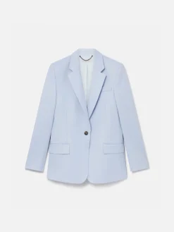 STELLA MCCARTNEY Giacche<GIACCA FLANNEL BOYFRIEND Azzurro